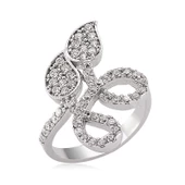 Gümüş Yaprak Bayan Yüzük SL2604 thumbnail 1