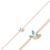 ​Gümüş Rose Kelebek Kadın Bileklik  SL2335 thumbnail 1