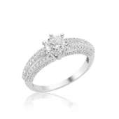 Gümüş Tek Taş Bayan Yüzük  SL2649 thumbnail 1