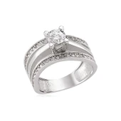 Gümüş Tek Taş Bayan Yüzük  SL2608 thumbnail 2