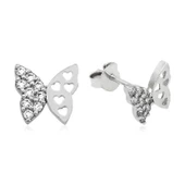 Gümüş Çivili Kelebek Küpe  SL2220 thumbnail 2