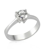 Gümüş Tek Taş Bayan Yüzük  SL2584 thumbnail 1