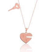 Gümüş Rose Kalbimin Anahtarı İsimli Bayan Kolye SL2757 thumbnail 2