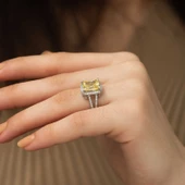 Gümüş Baget Kare Bayan Yüzük  SL2998 thumbnail 3