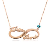 Gümüş Rose İsimli Sonsuzluk Kolye  SL3148 thumbnail 2