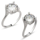 Gümüş Tek Taş Bayan Yüzük  SL2813 thumbnail 2