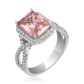 Gümüş Pembe Baget Bayan Yüzük SL3022 thumbnail 6