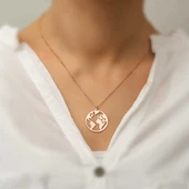 ​Gümüş Rose Dünya Kolye SL3165 thumbnail 3