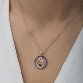 Gümüş Rose Anne Ve Bebek Sevgisi Bayan Kolye SL3228 thumbnail 4