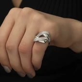 Gümüş Örgü Model Yüzük SL3336 thumbnail 6