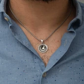 ​​Gümüş Hilal Bozkurt Kolye SL3486 thumbnail 2