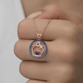 Gümüş Rose Anne Ve Bebek Sevgisi Bayan Kolye SL3228 thumbnail 7