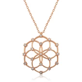 Gümüş Rose Yaşam Çiçeği Kolye  SL3465 thumbnail 1