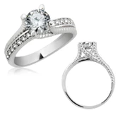 Gümüş Tek Taş Bayan Yüzük  SL3167 thumbnail 1