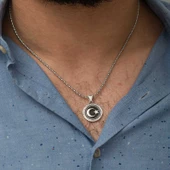 Gümüş Ay Yıldız Kolye SL3488 thumbnail 3