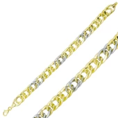 ​Gümüş İki Renkli Zincir Bileklik SL3448 thumbnail 1