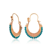 Gümüş Turkuaz Taşlı Bohem Küpe SL3505 thumbnail 1