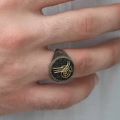​​Gümüş Osmanlı Tuğrası Erkek Yüzük  SL3614 thumbnail 4