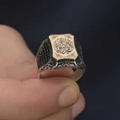 Gümüş Kelime-i Tevhid Yazılı Erkek Yüzük SL3954 thumbnail 11