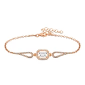 Gümüş Rose Dikdörtgen Baget Bileklik SL3709 thumbnail 1