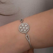 ​Gümüş Yaşam Çiçeği Bileklik SL3844 - 3