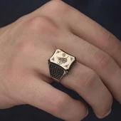 Gümüş Osmanlı Tuğralı Erkek Yüzük  SL3690 thumbnail 3