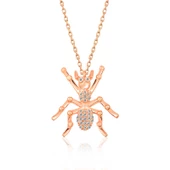 Gümüş Rose Örümcek Bayan Kolye SL3770 thumbnail 1