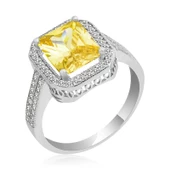 Gümüş Baget Kare Bayan Yüzük  SL3994 thumbnail 1