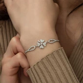 Gümüş Yonca Bileklik SL3826 thumbnail 4