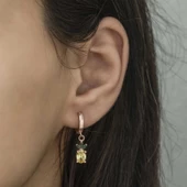 Gümüş Ananas Figür Meyve Küpe SL3862 thumbnail 2