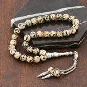 ​Doğaltaş Metal Püsküllü Dalmaçyalı Jasper Taşı Tesbih SL4024 thumbnail 2