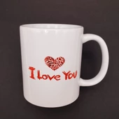 I Love You Baskılı Bardak - 3