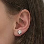 Gümüş Yonca Küpe SL3848 thumbnail 2