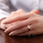 ​Gümüş Ayarlanabilir Rose Kuzey Yıldızı Şovalye Yüzük SL3719 thumbnail 2