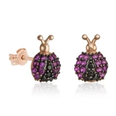 Gümüş Uğur Böceği Küpe SL3846 thumbnail 1