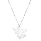 Gümüş Kanatlı Melek Bayan Kolye SL3957 - 1