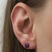 Gümüş Uğur Böceği Küpe SL3846 thumbnail 3