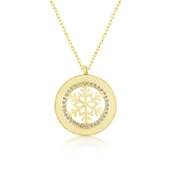 Gümüş Gold Kar Tanesi Bayan Kolye SL3771 thumbnail 1