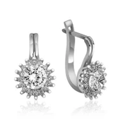 Gümüş Mengeçli Yuvarlak Kesim Küpe SL3867 thumbnail 1