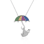 Gümüş Doğan Bebek Kolye  SL4437 thumbnail 2