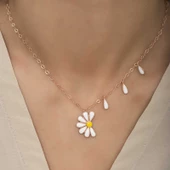 Gümüş Rose Papatya Seviyor Sevmiyor Bayan Kolye  SL4283 thumbnail 10