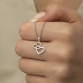 Gümüş Kalp Bayan Kolye  SL4318 thumbnail 6