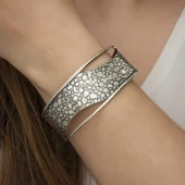 Gümüş Eskitme Desenli Bayan Bilezik  SL4378 thumbnail 10