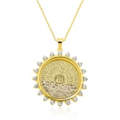 Gümüş Gold Esmaül Hüsna Bayan Kolye SL4461 thumbnail 2