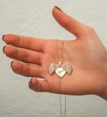 Gümüş Rose Kişiye Özel İstiridye Bayan Kolye SL4370 thumbnail 2