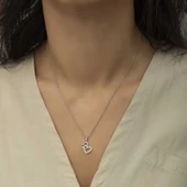 Gümüş Kalp Bayan Kolye  SL4318 thumbnail 2