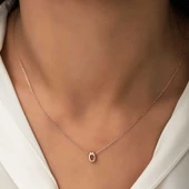 Gümüş Rose 3 Boyutlu Ö Harf Bayan Kolye SL4249 thumbnail 1