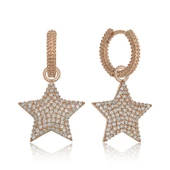 Gümüş Halka Yıldız Bayan Küpe SL4325 thumbnail 1