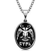 Gümüş Çift Başlı Selçuklu Kartalı Kolye SL4360 thumbnail 2