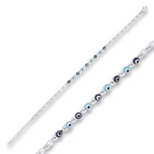 ​Gümüş Nazar Boncuklu Bileklik SL4264 thumbnail 1